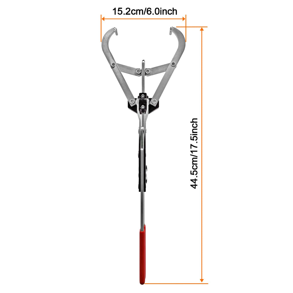 ELEKMUNDO plier beside a hand for scale showing extra-large sizing advantage
