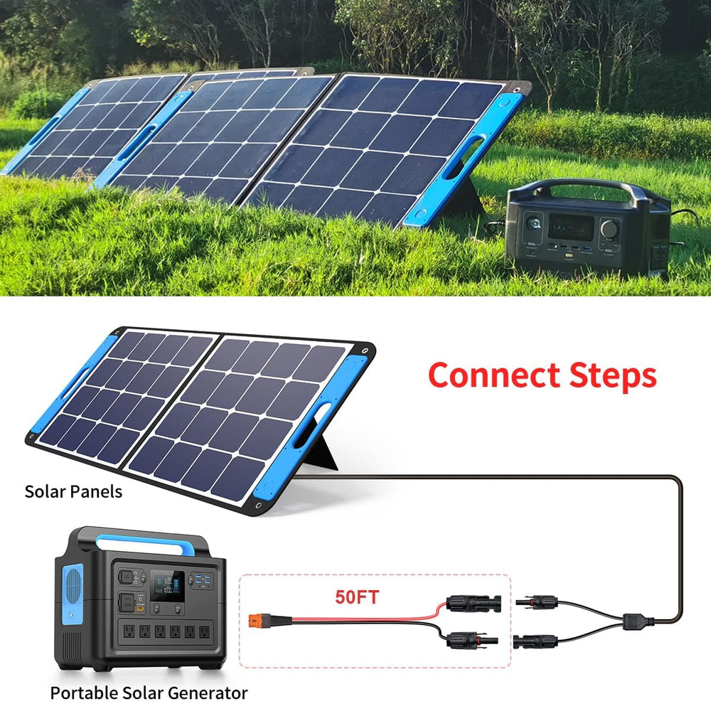 ELFCULB cable connected to a portable power station demonstrating outdoor use