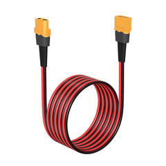 ELFCULB front view of 20FT XT60 extension cable showing connectors and jacket for reliable connections