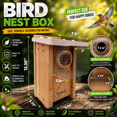 Elijebirds Noel Guard entrance close-up preventing predator reach to protect eggs and chicks