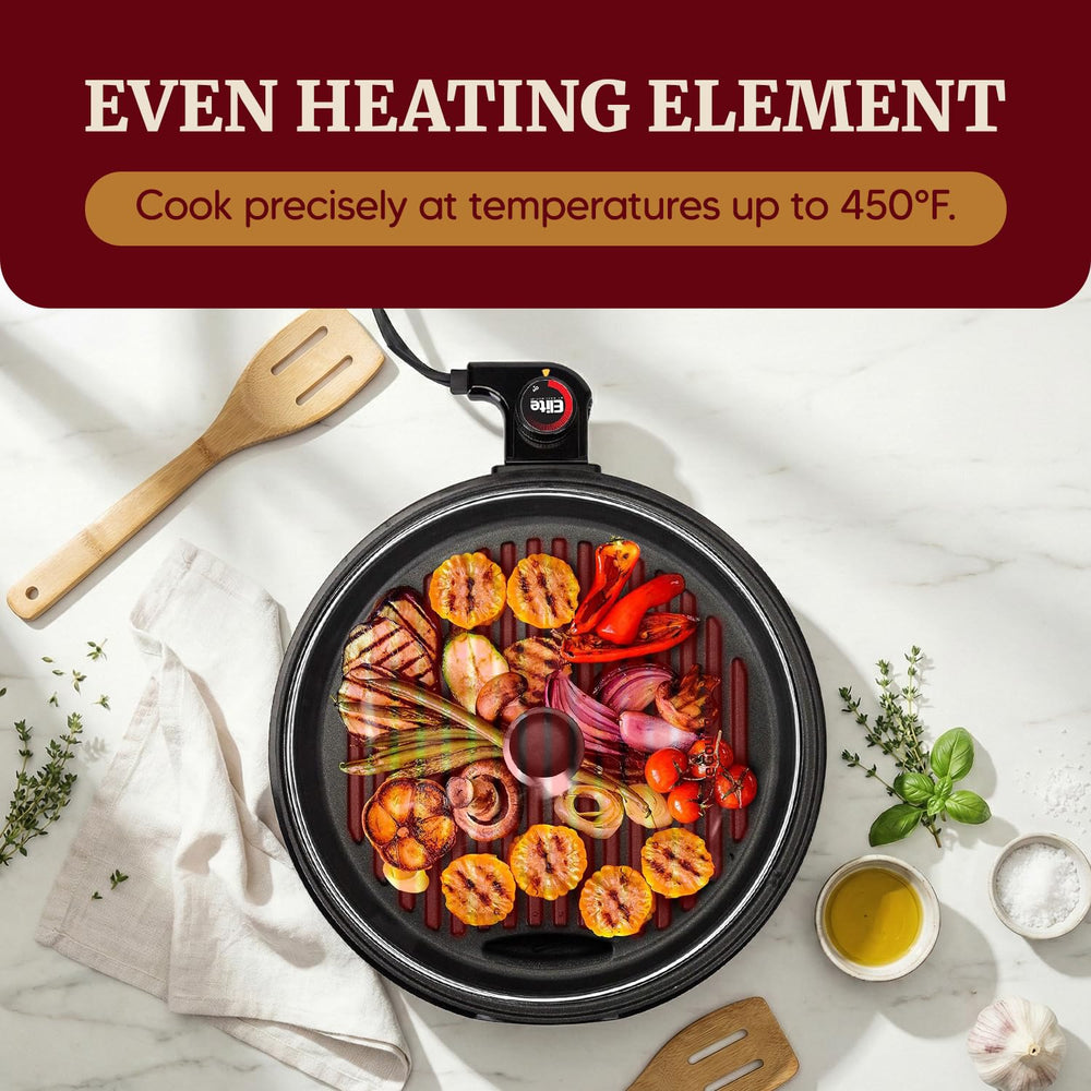 Elite Gourmet boxed contents with accessories and warranty for easy setup