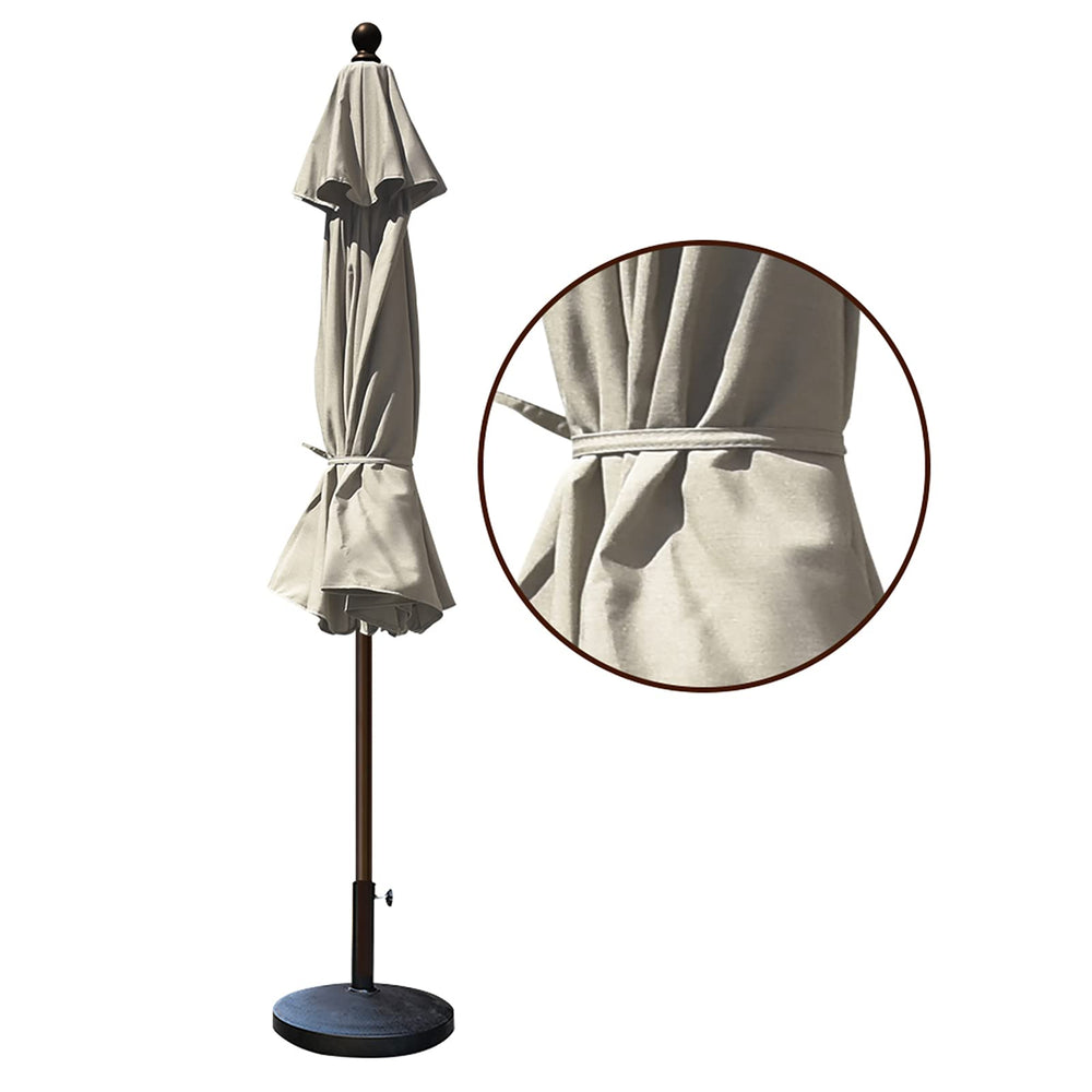 EliteShade umbrella on deck in outdoor setting highlighting aesthetics and shade benefit