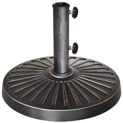EliteShade bronze base front view showing stable footprint and curb appeal