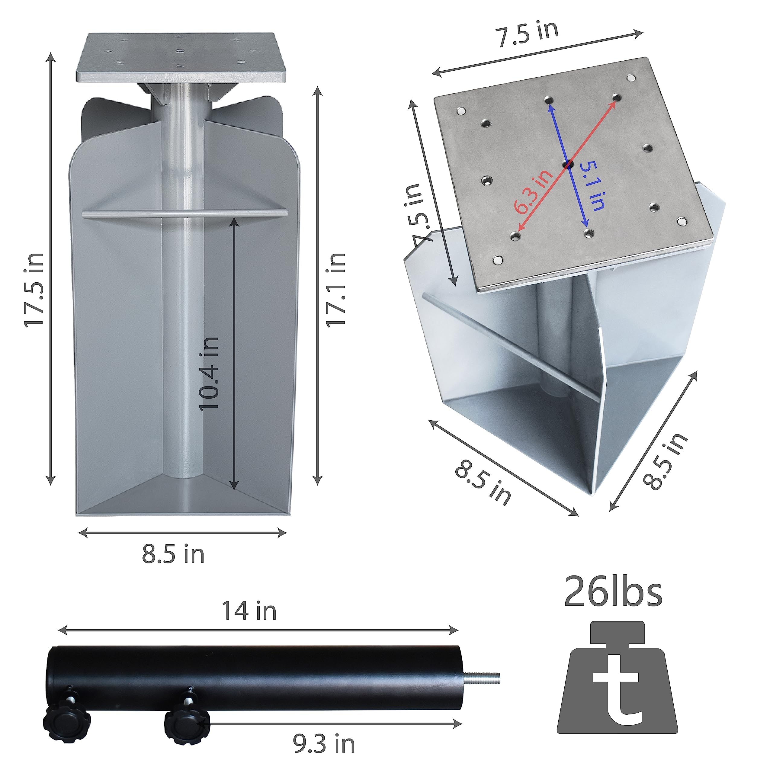 EliteShade holding a cantilever umbrella showcasing wind resistance and stable shade support