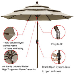EliteShade crank and tilt handle close-up showing easy-operation benefit