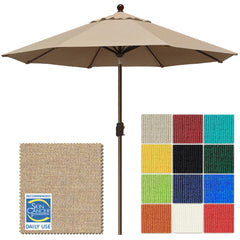 EliteShade front view of 10ft umbrella showing full shade coverage and curb appeal