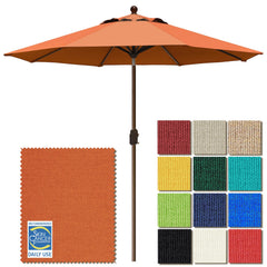 EliteShade front view of 9ft umbrella showing full coverage and style