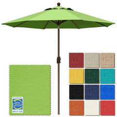 EliteShade front view macaw green umbrella providing broad shaded area