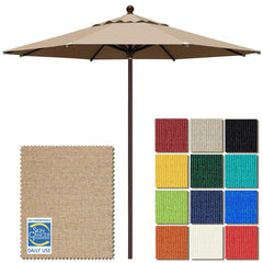 EliteShade heather beige front canopy view showing durable shade benefit