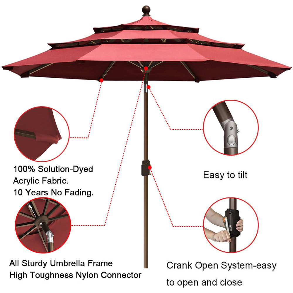 EliteShade in backyard lifestyle setup providing comfortable sun protection for dining