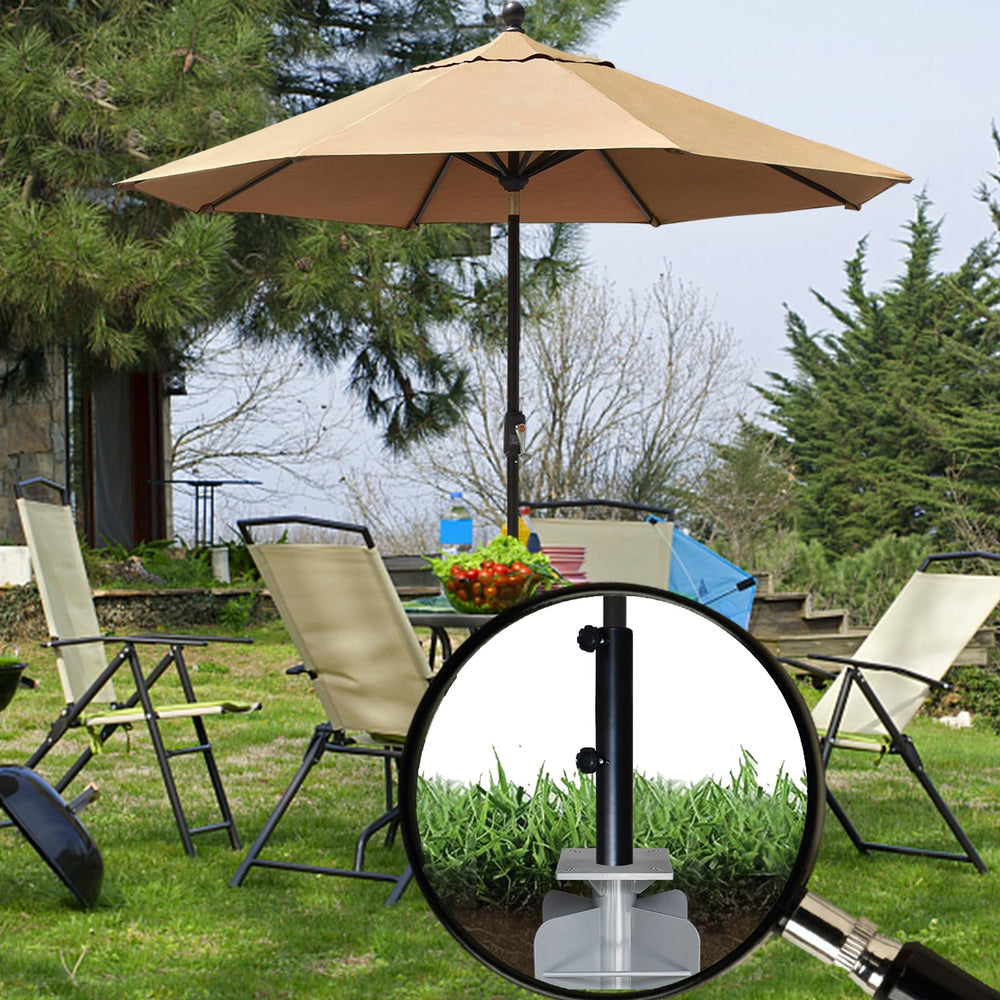 EliteShade set in concrete illustrating stable, permanent anchor for heavy-duty outdoor use
