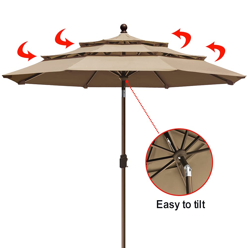 EliteShade umbrella shading patio dining area for comfortable outdoor meals