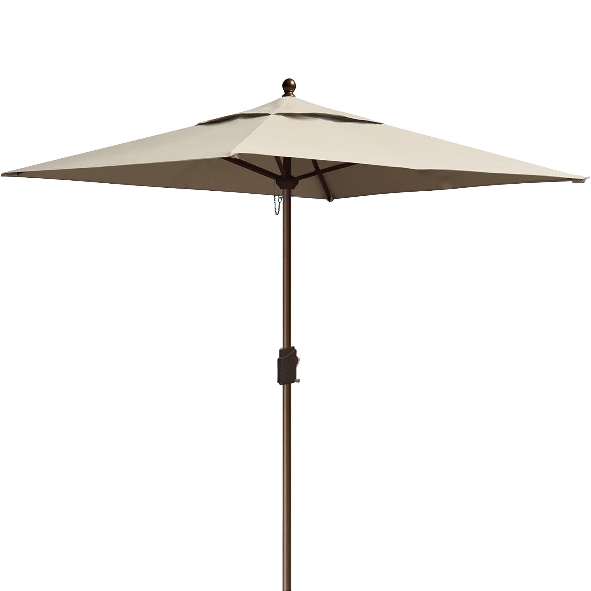 EliteShade umbrella in use over patio dining set demonstrating comfortable shaded outdoor seating