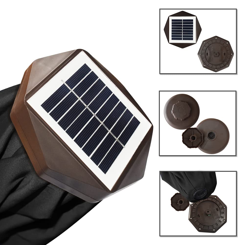 EliteShade pole and rib joint detail showing reinforced support and durability