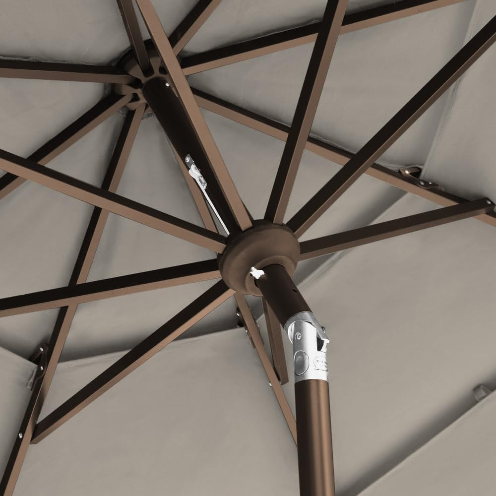 EliteShade size comparison next to chair illustrating canopy coverage