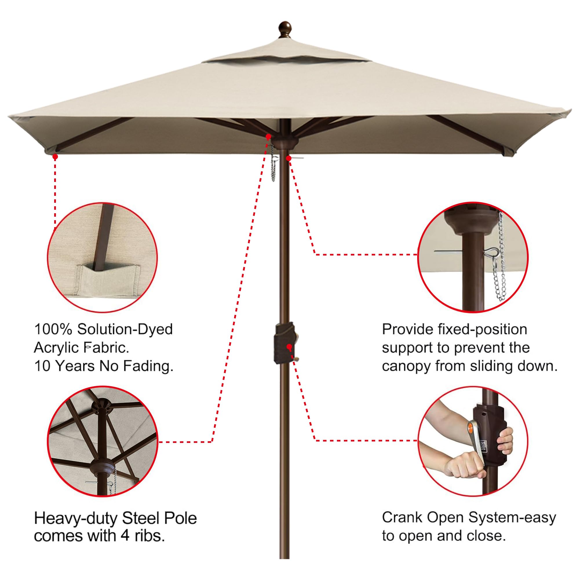EliteShade vented top shown in breeze illustrating windproof design that reduces canopy lift and increases stability