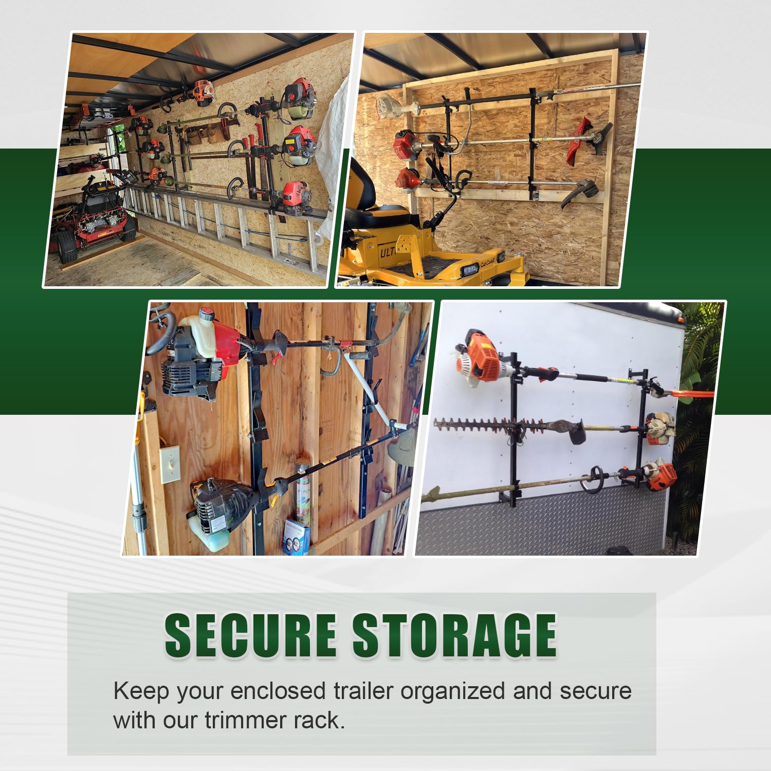 ELITEWILL rack next to a trimmer for size and capacity comparison and fit guidance