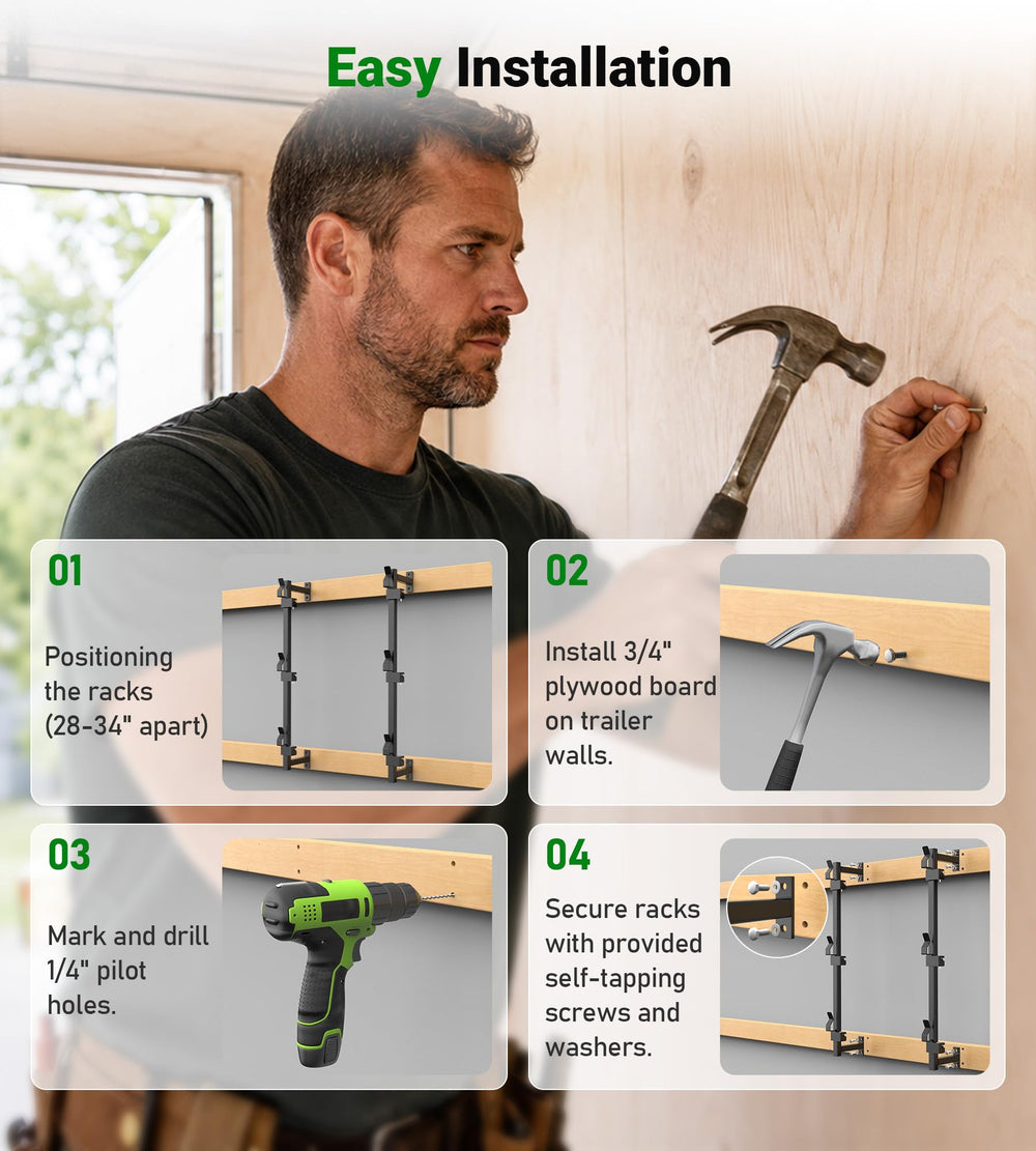 ELITEWILL rack holding three straight-shaft trimmers for efficient organized storage