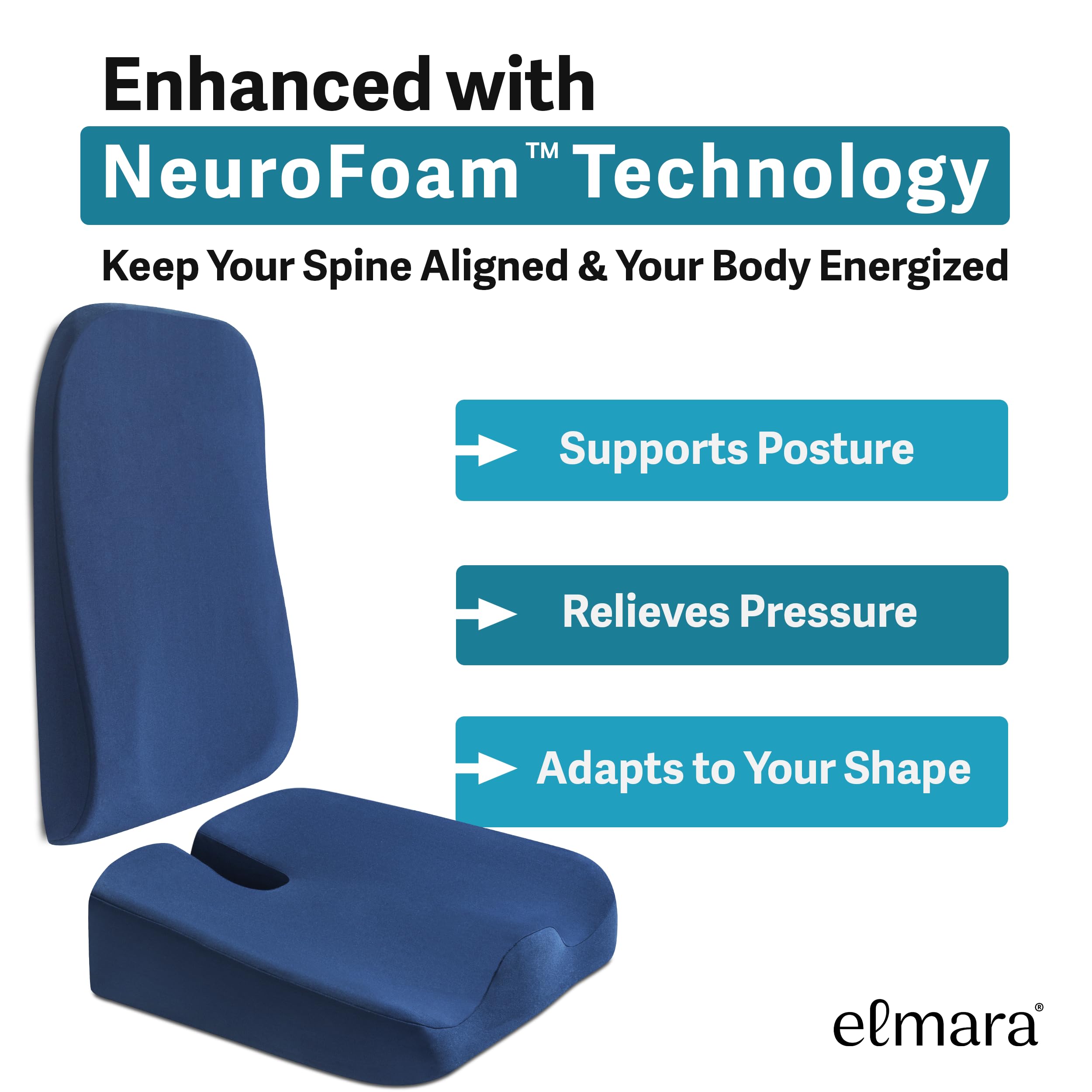 Elmara cushion underside showing non-slip grip and secure ties for stability