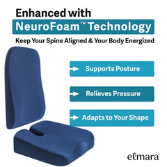 Elmara cushion underside showing non-slip grip and secure ties for stability