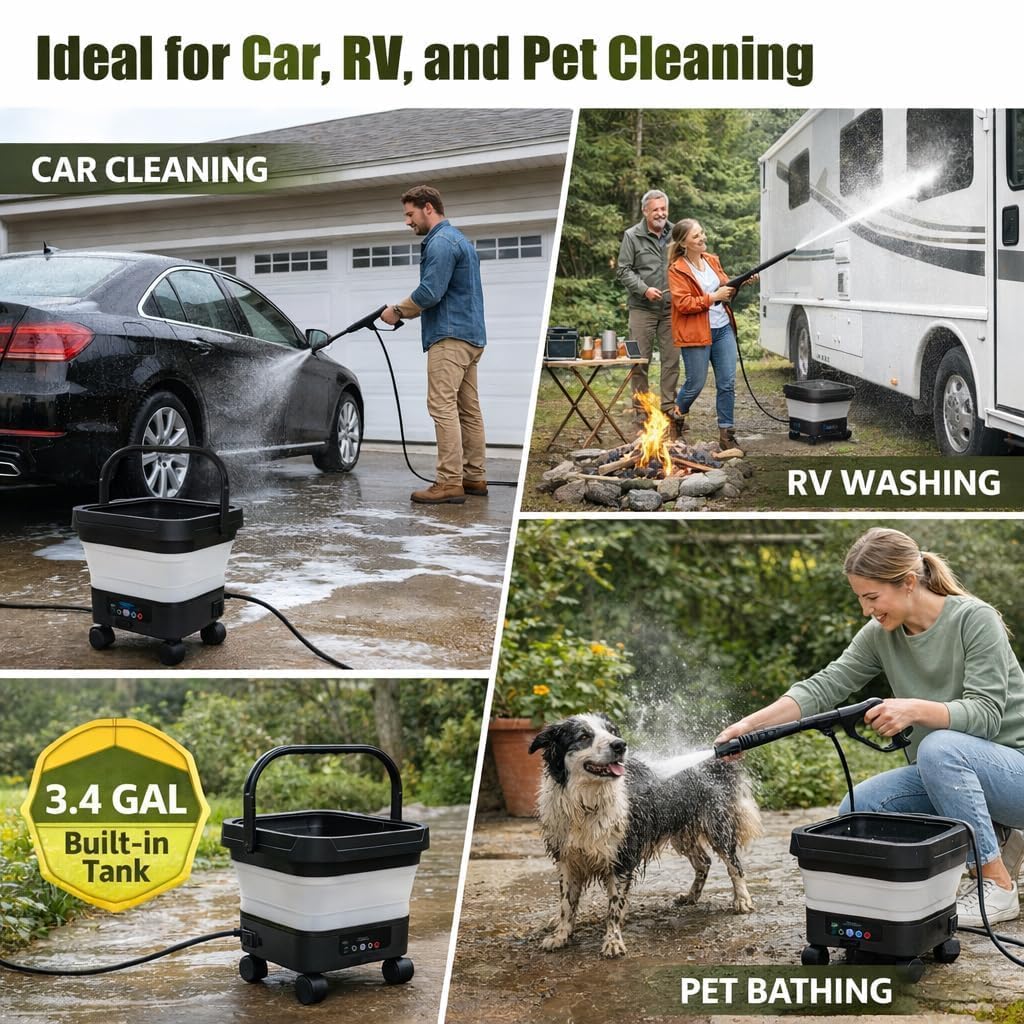 Elmfruit spraying water on car to remove dirt and grime efficiently