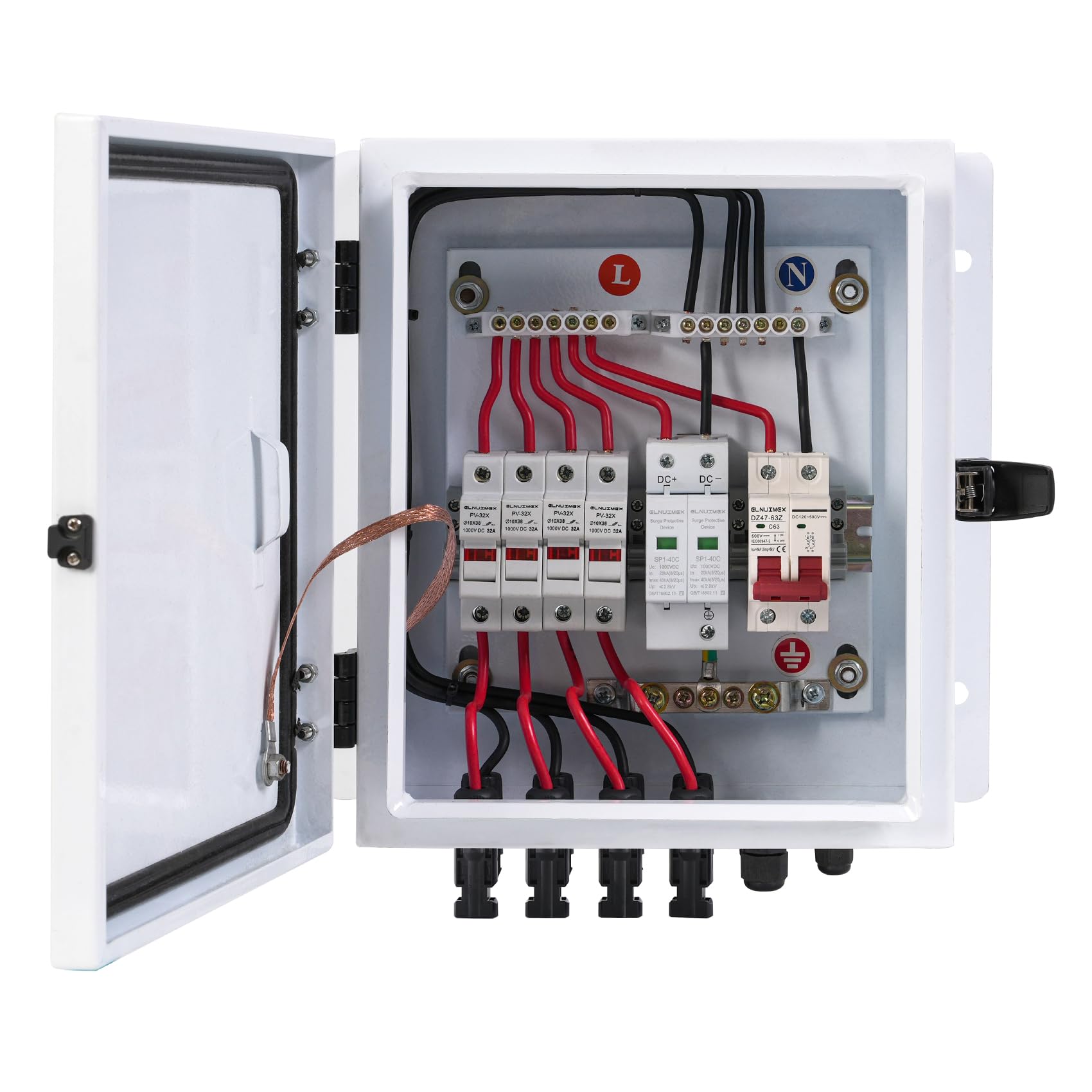 ELNUIMEX front panel view showing labeled breakers and tidy layout for quick service