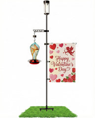 ELOVIA flag stand front view showing stable design and neat display