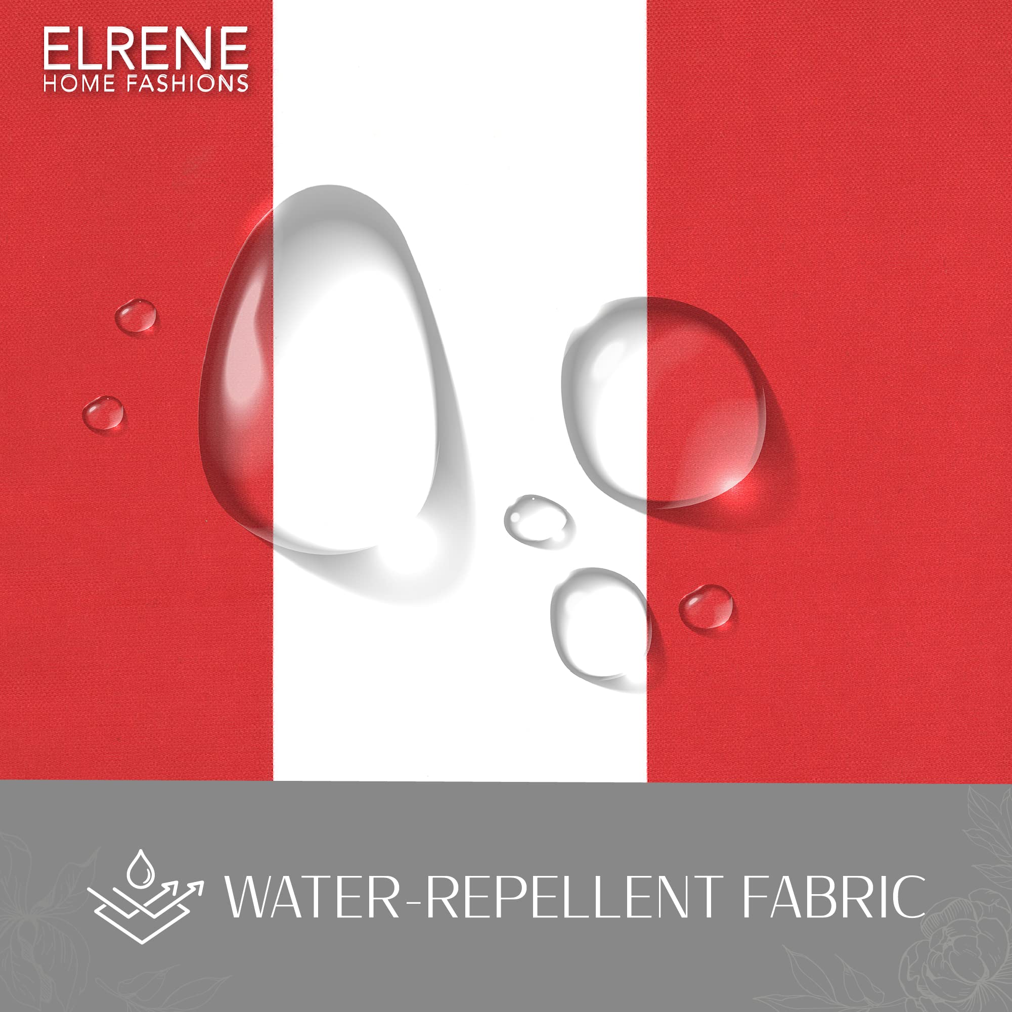 Elrene curtain hung on pergola adding privacy and UV protection