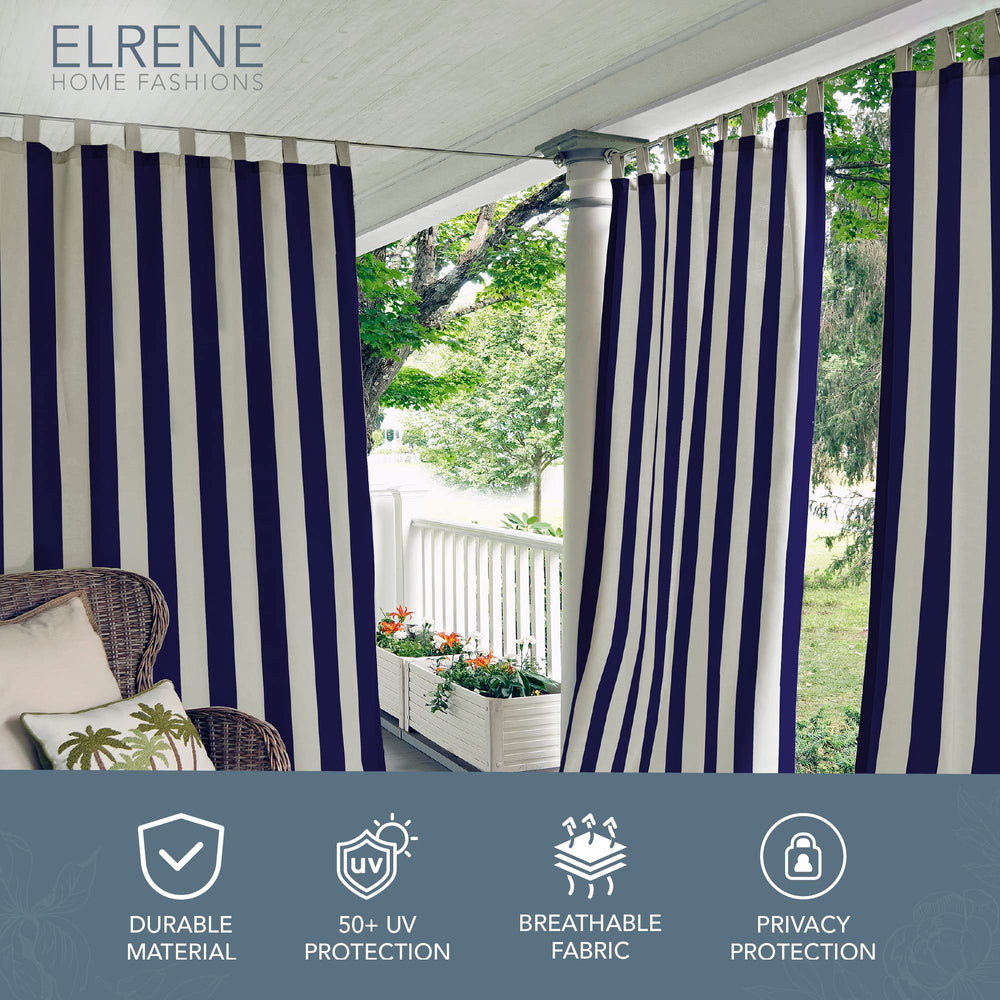 Elrene close-up of 4-inch hook-and-loop tabs for tool-free hanging benefit