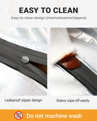 Elviros Travel waterproof zipper detail preventing drips and leaks