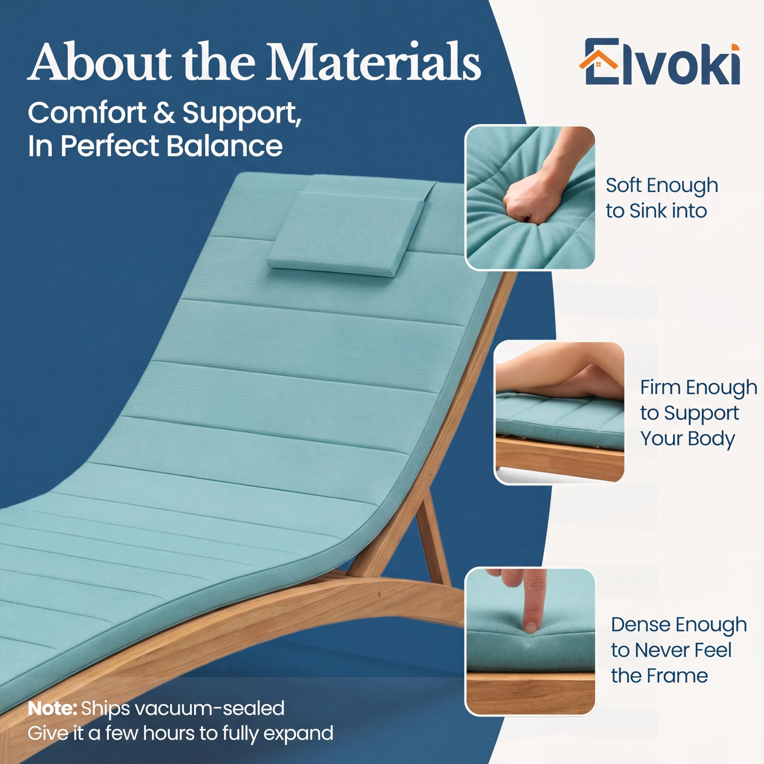 Elvoki foam insert removed showing 17mm high-density support and shape retention