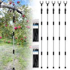 Elyssnova five-pack front view showing black adjustable tree support poles for easy installation