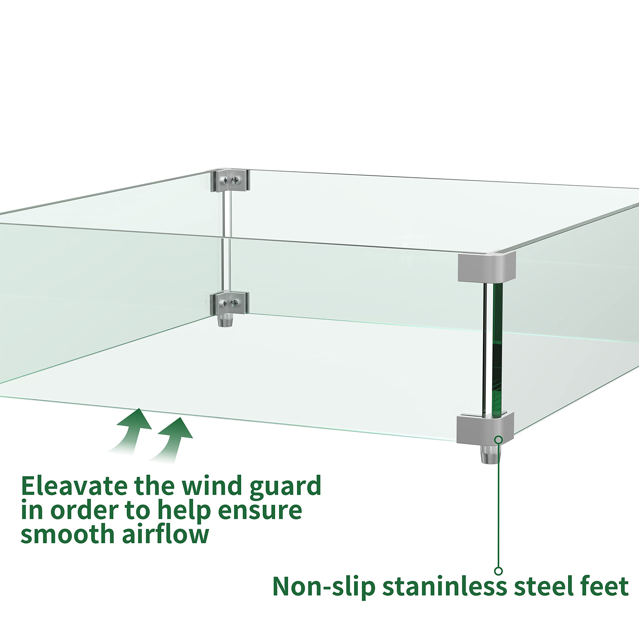 Emardom aluminum bracket and stainless foot durable heat protection
