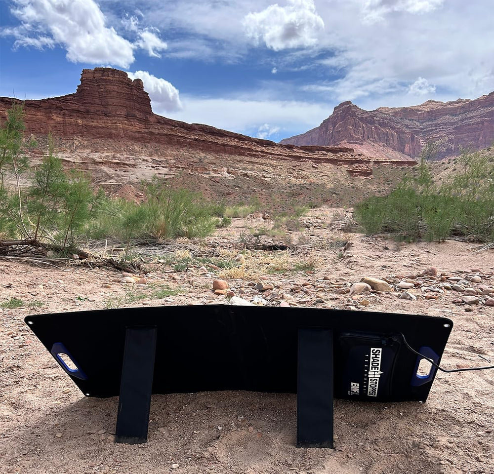 EMFX being carried on trail showing lightweight build and portability benefit