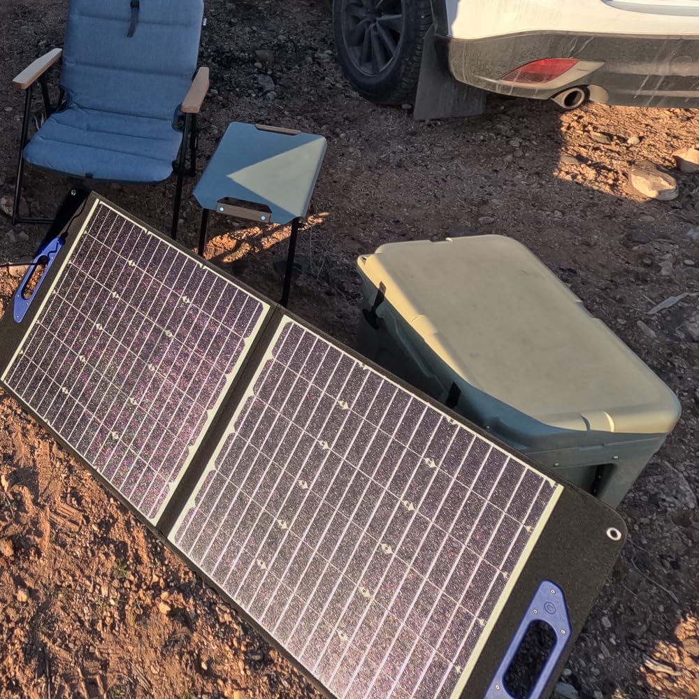 EMFX installed on RV rooftop showing reliable off-grid power for travel benefit