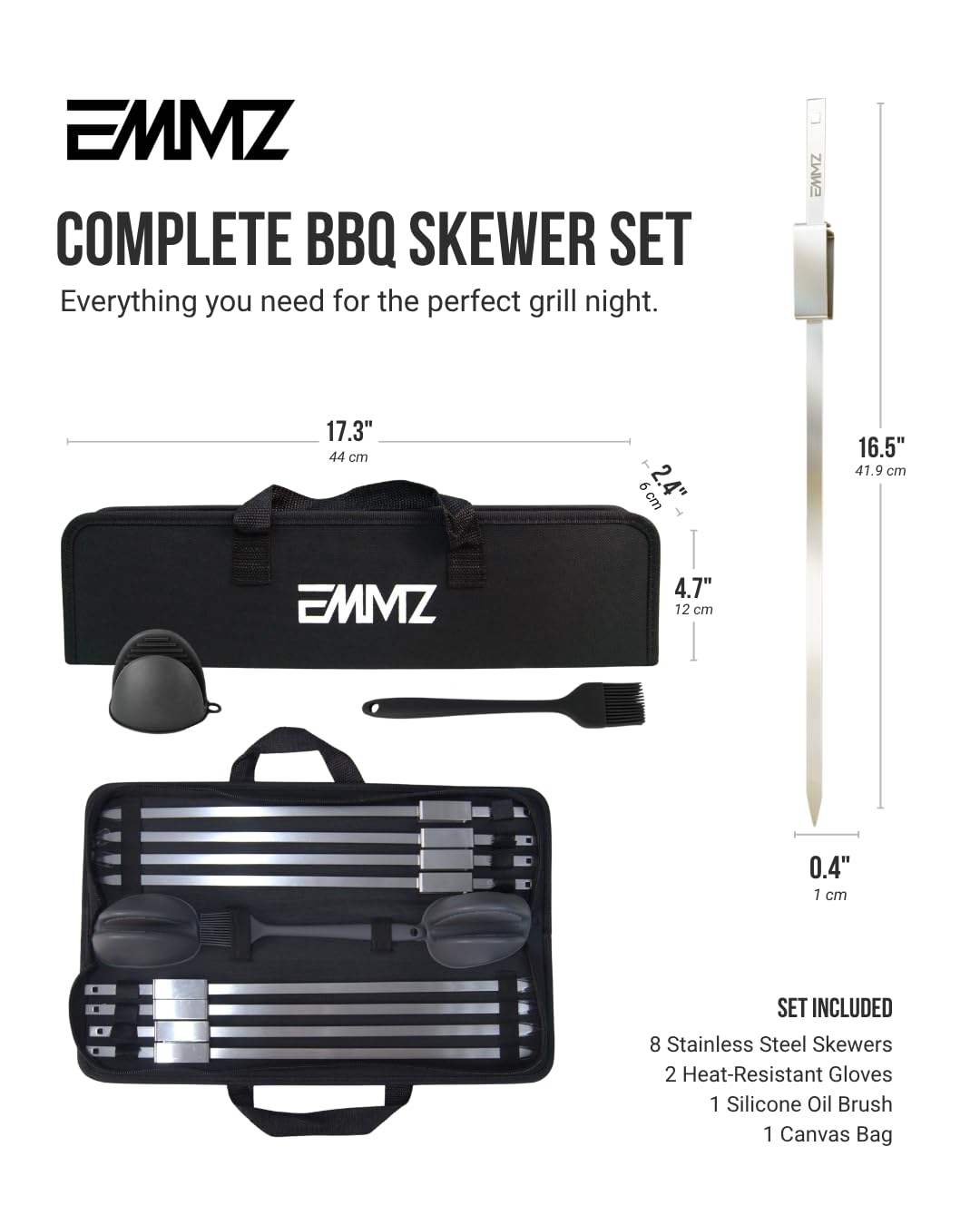 EMMZ removable slider and sharp tip close-up for easy food removal benefit