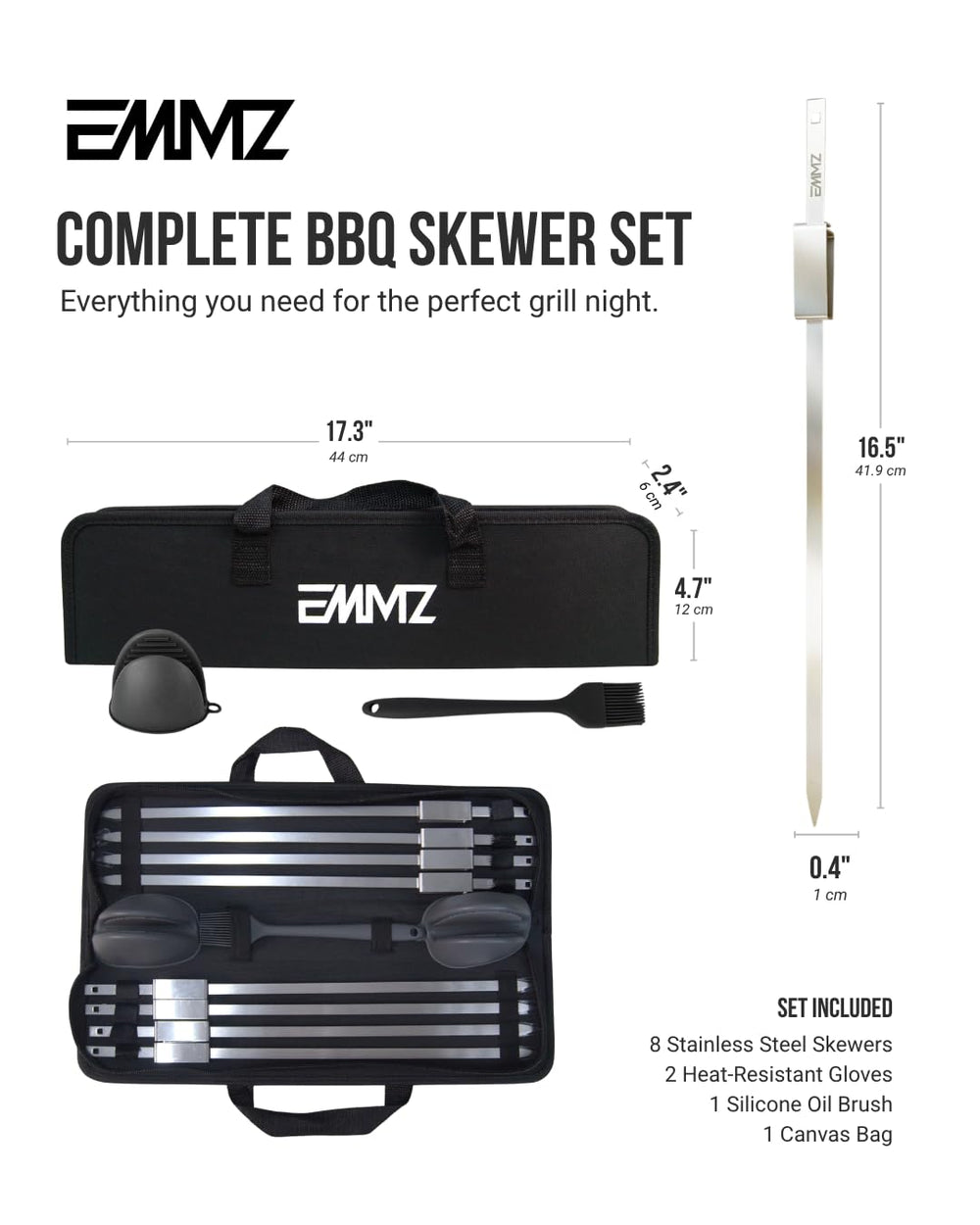 EMMZ removable slider and sharp tip close-up for easy food removal benefit