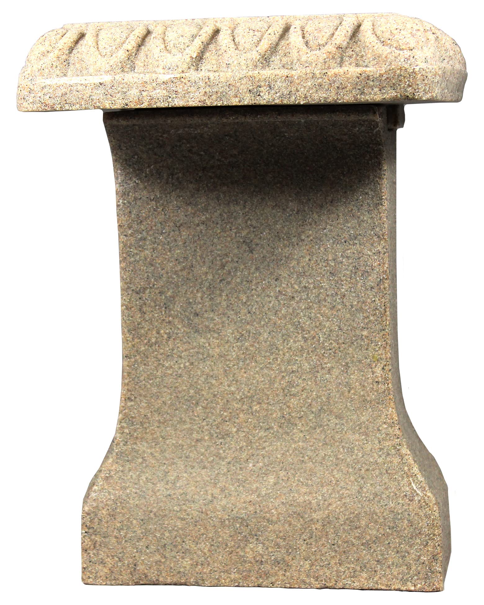 Emsco Group bench interior filled with gravel to increase stability and wind resistance