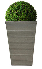 Emsco Group front view of tall resin planter adding curb appeal