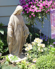 Emsco Group close-up of resin texture replicating sandstone offering lifelike stone finish benefit