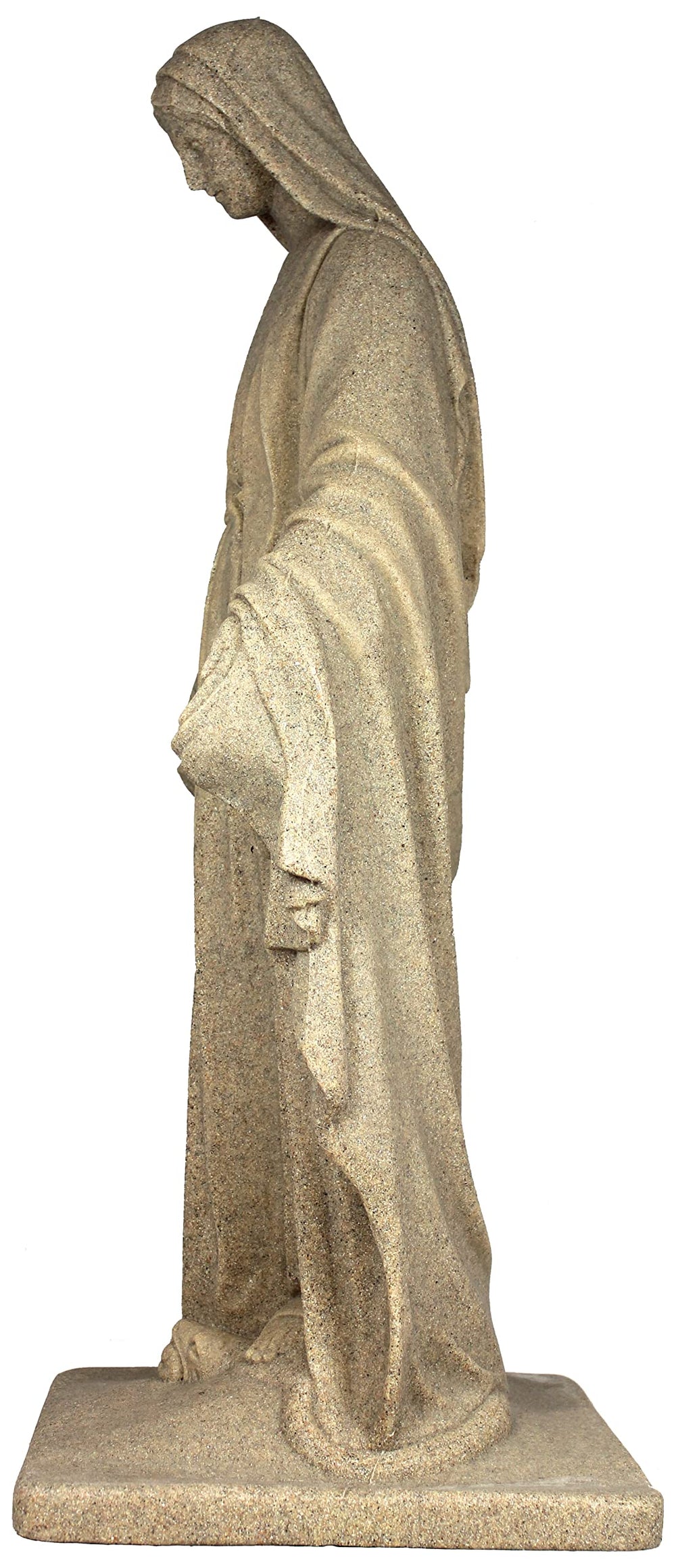 Emsco Group image of the statue's fill access illustrating interior gravel option for added stability