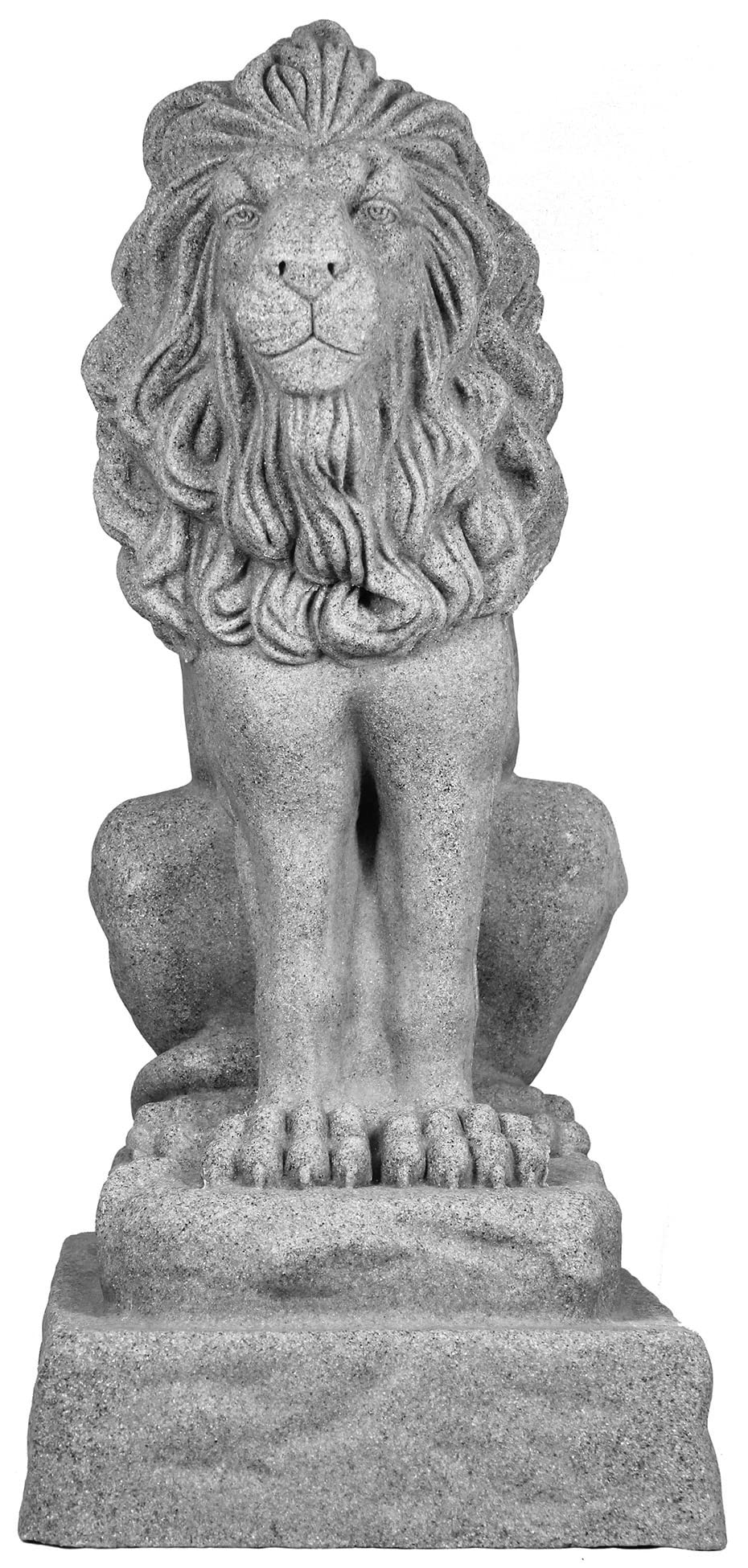 Emsco Group guardian lion front view showing regal pose and curb appeal