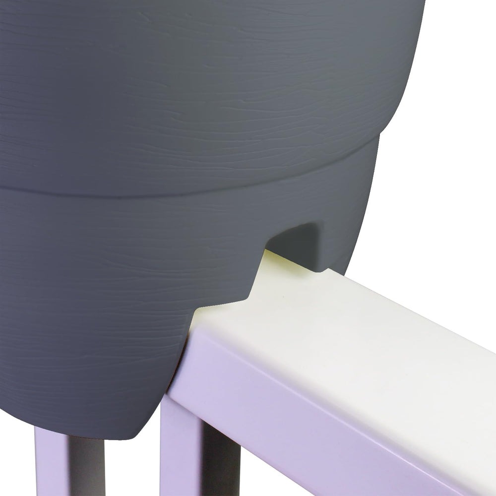 Emsco Group Bloomers side view with ruler showing 24-inch length and planting depth for scale