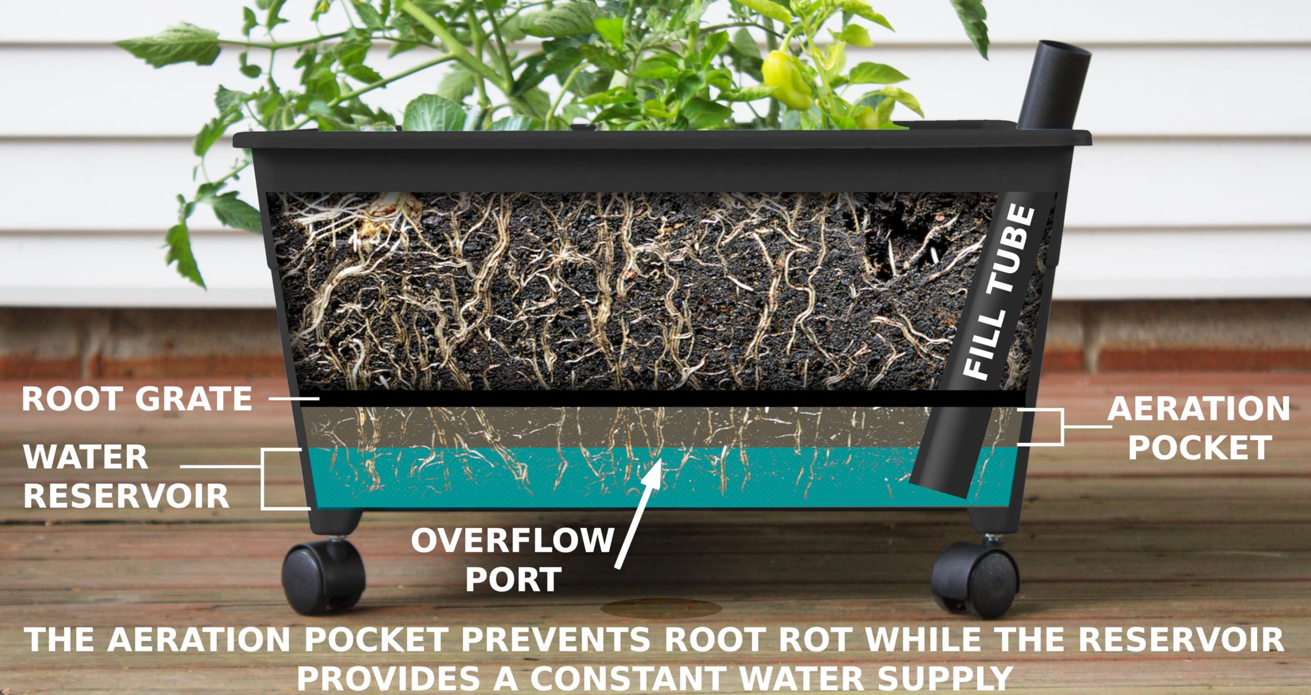 Emsco Group City Picker next to a chair showing size and scale for small outdoor areas
