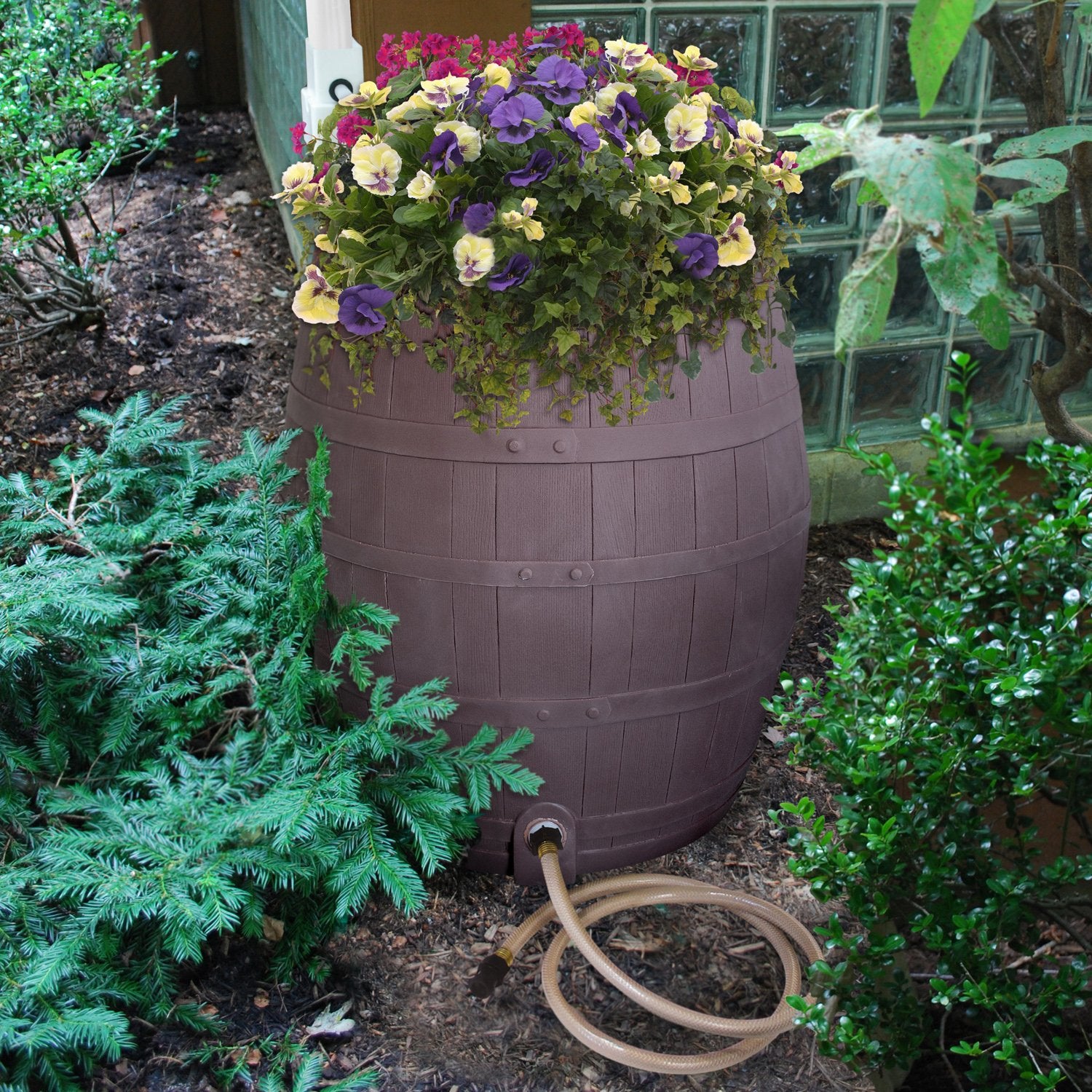 Emsco Group planter close-up with weep hole detail, promotes healthy drainage for plants