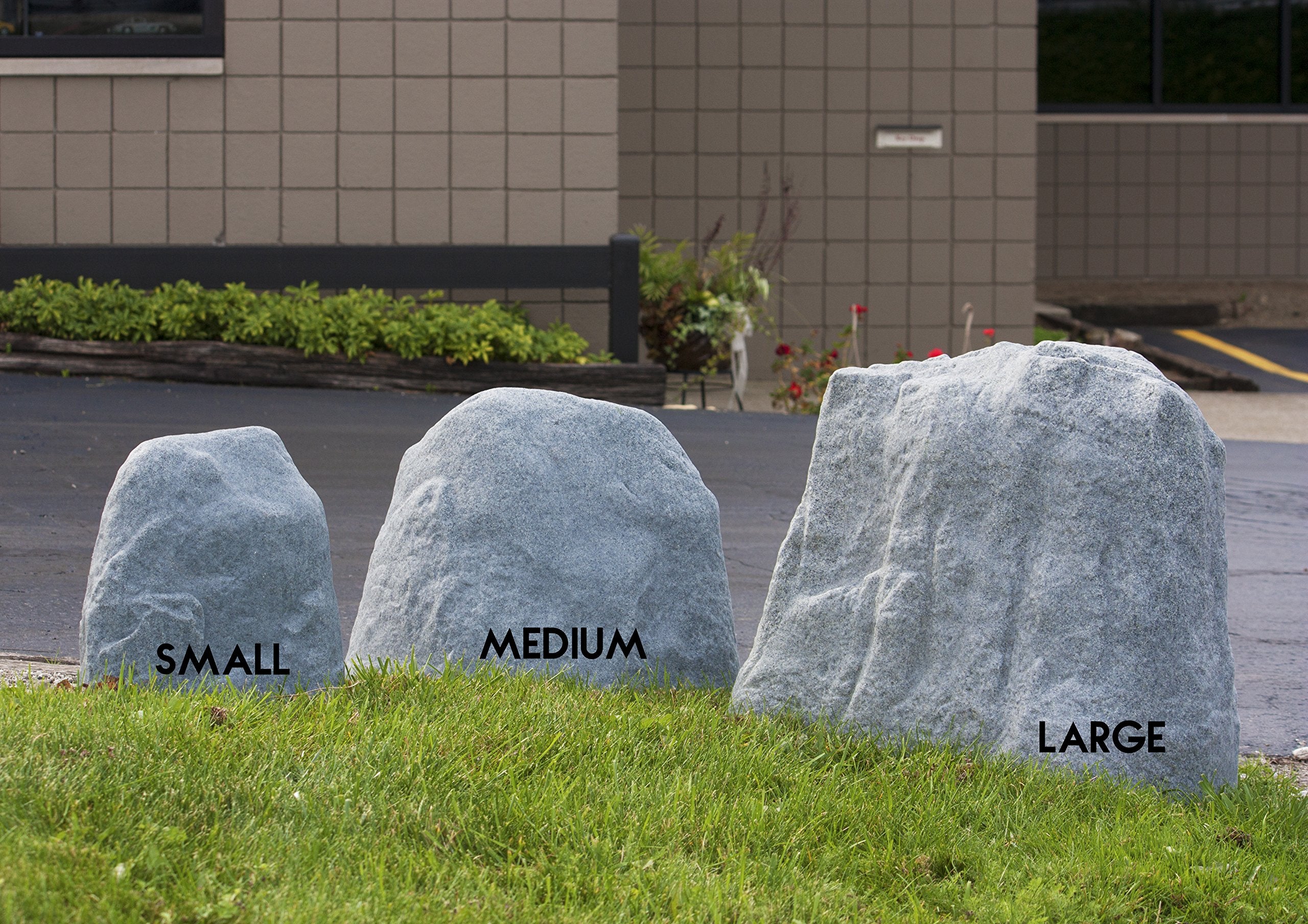 Emsco Group three rocks side-by-side showing scale variety for versatile coverage