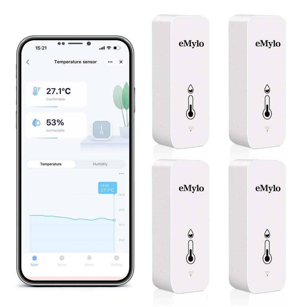 eMylo front packaging showing four sensors and benefits