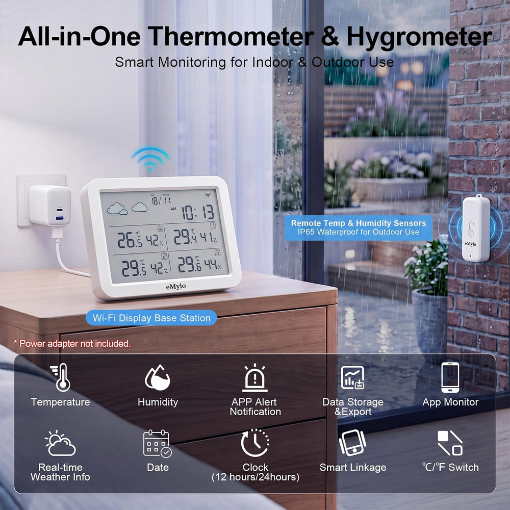 eMylo remote sensor close-up highlighting compact durable design and accuracy