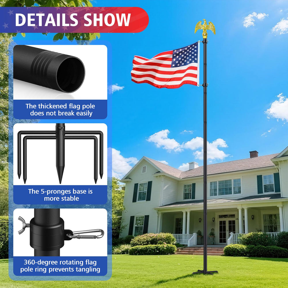Enayplon pole mounted on garage demonstrating versatile residential installation options