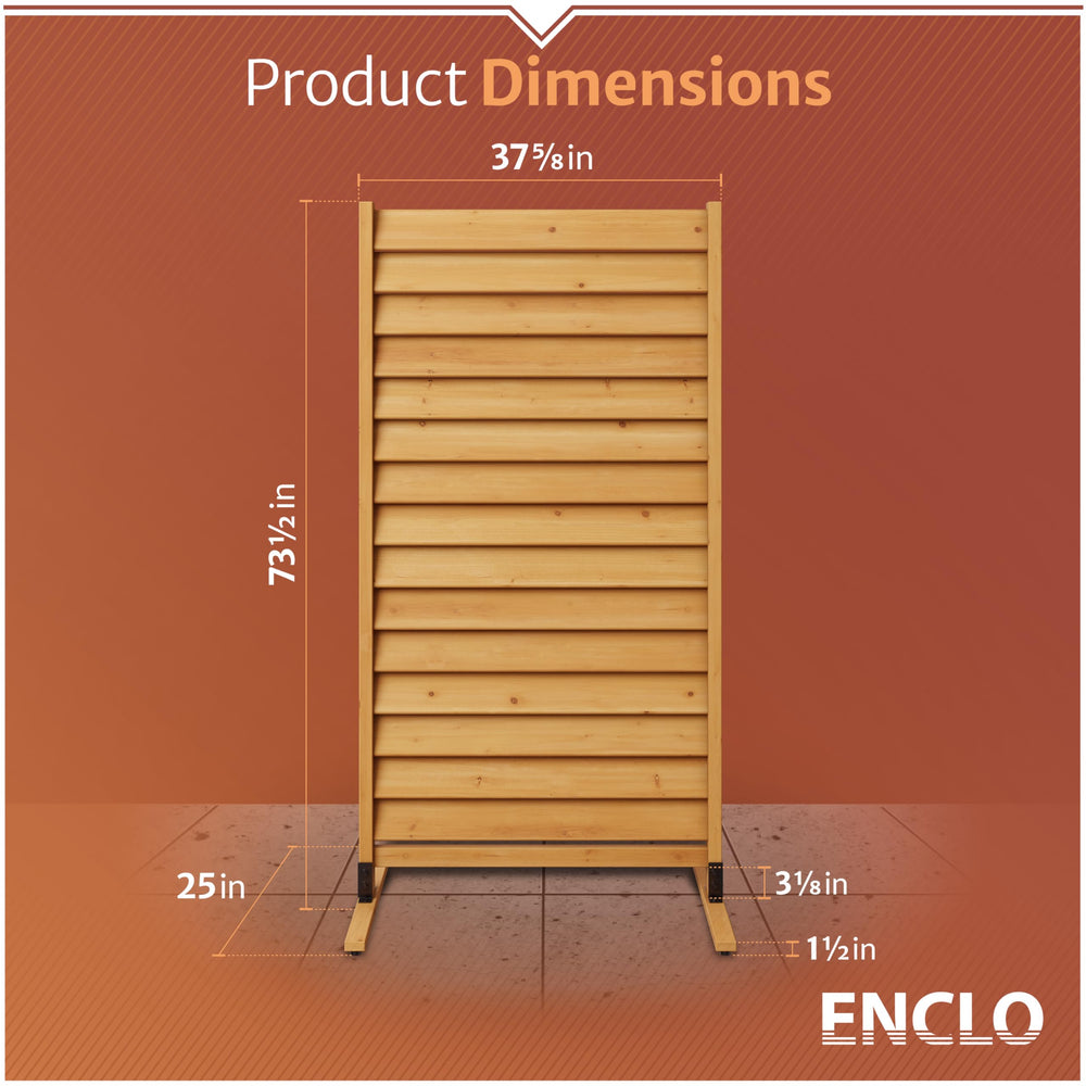 Enclo cedar installed on patio lifestyle showing privacy and ambiance